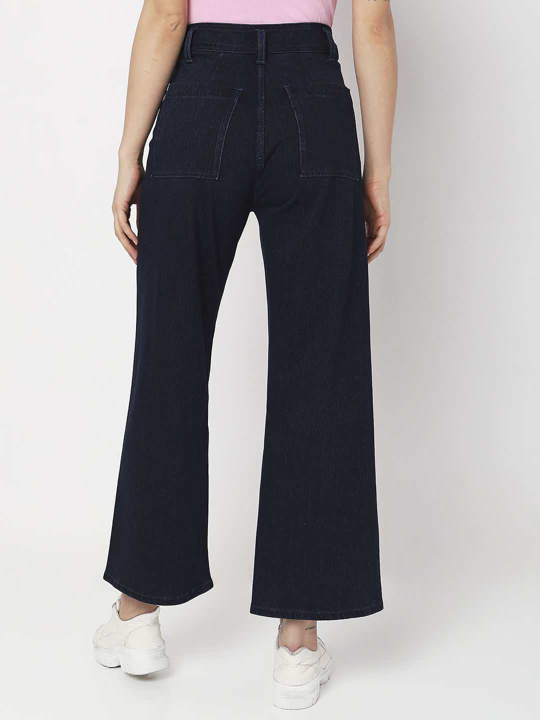 Dark Blue High Rise Zoey Wide-Leg Jeans