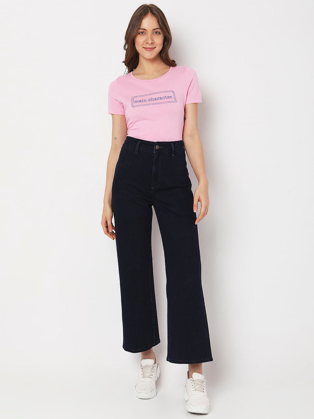 Dark Blue High Rise Zoey Wide-Leg Jeans