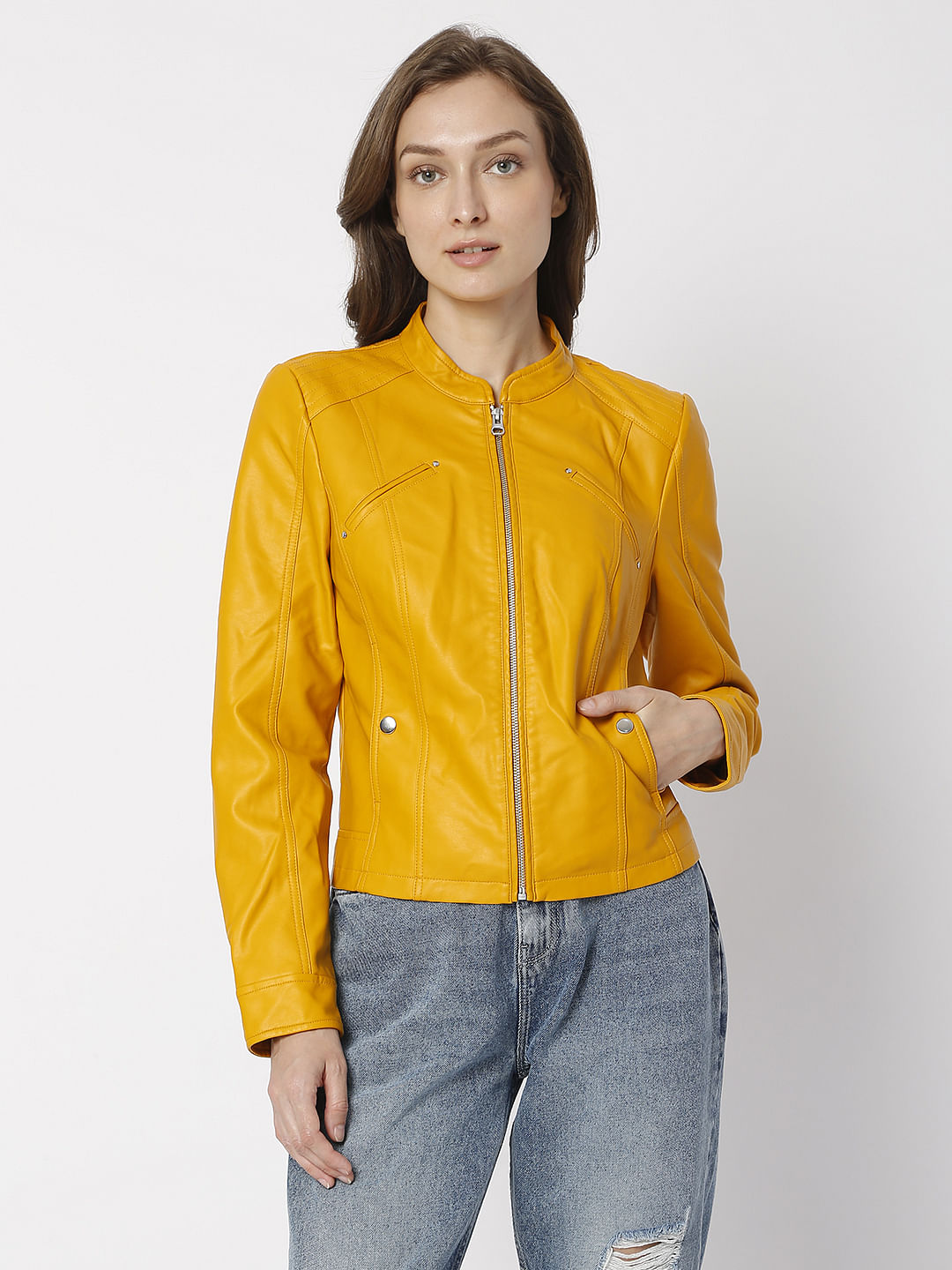 Yellow Pu Jacket