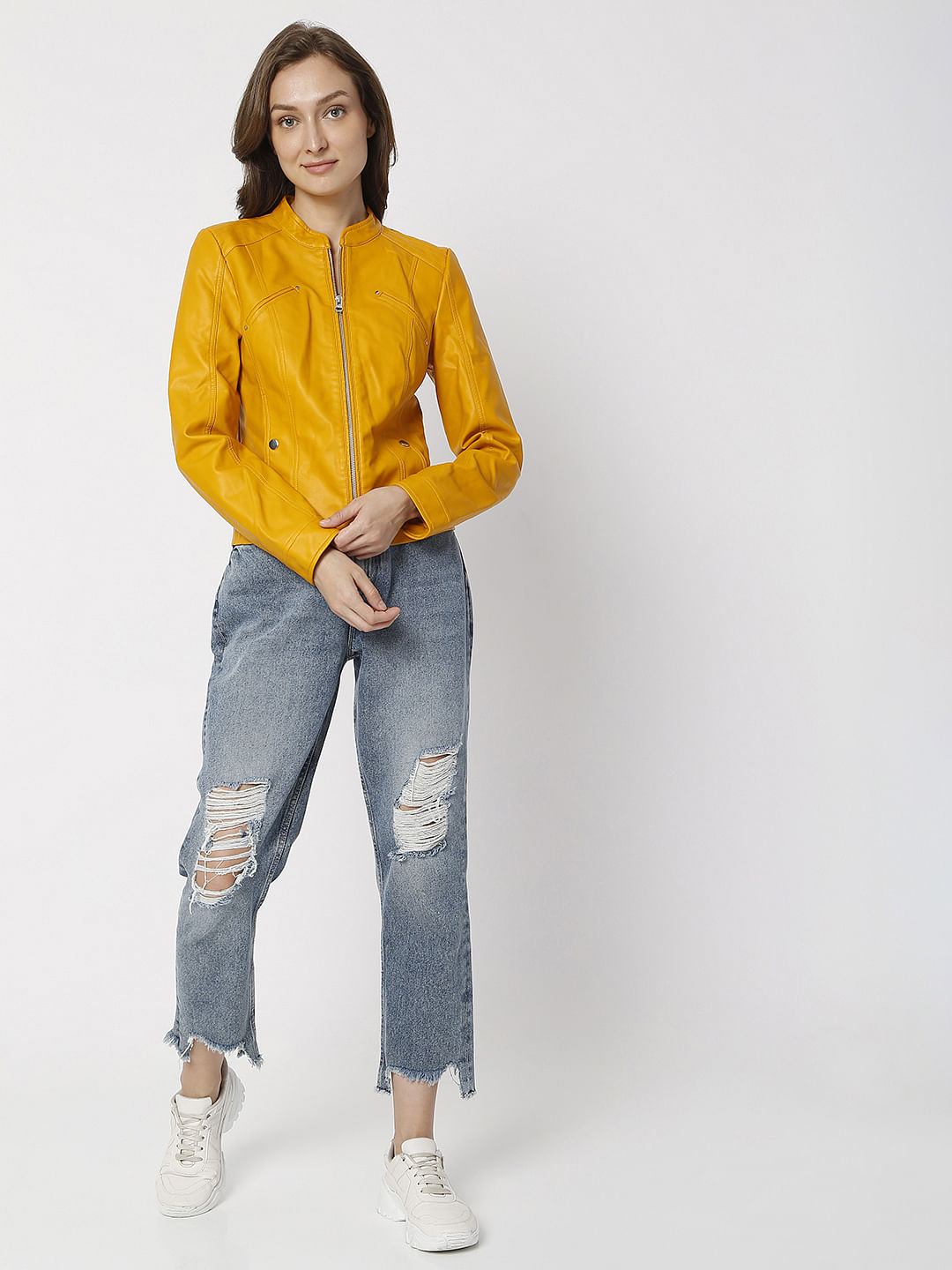 Yellow Pu Jacket