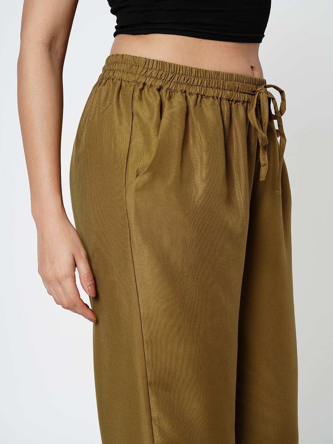 I.Scenery By Vero Moda Green High Rise Pants