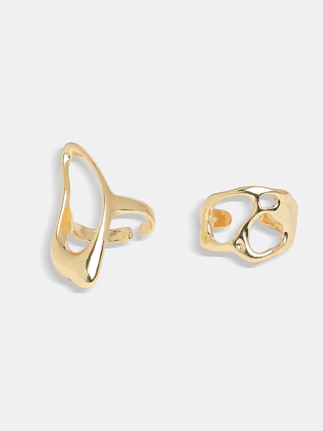 Golden Pack Of 2 Rings