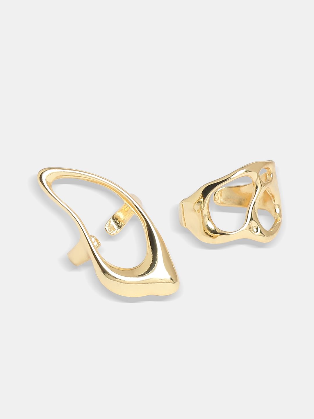 Golden Pack Of 2 Rings
