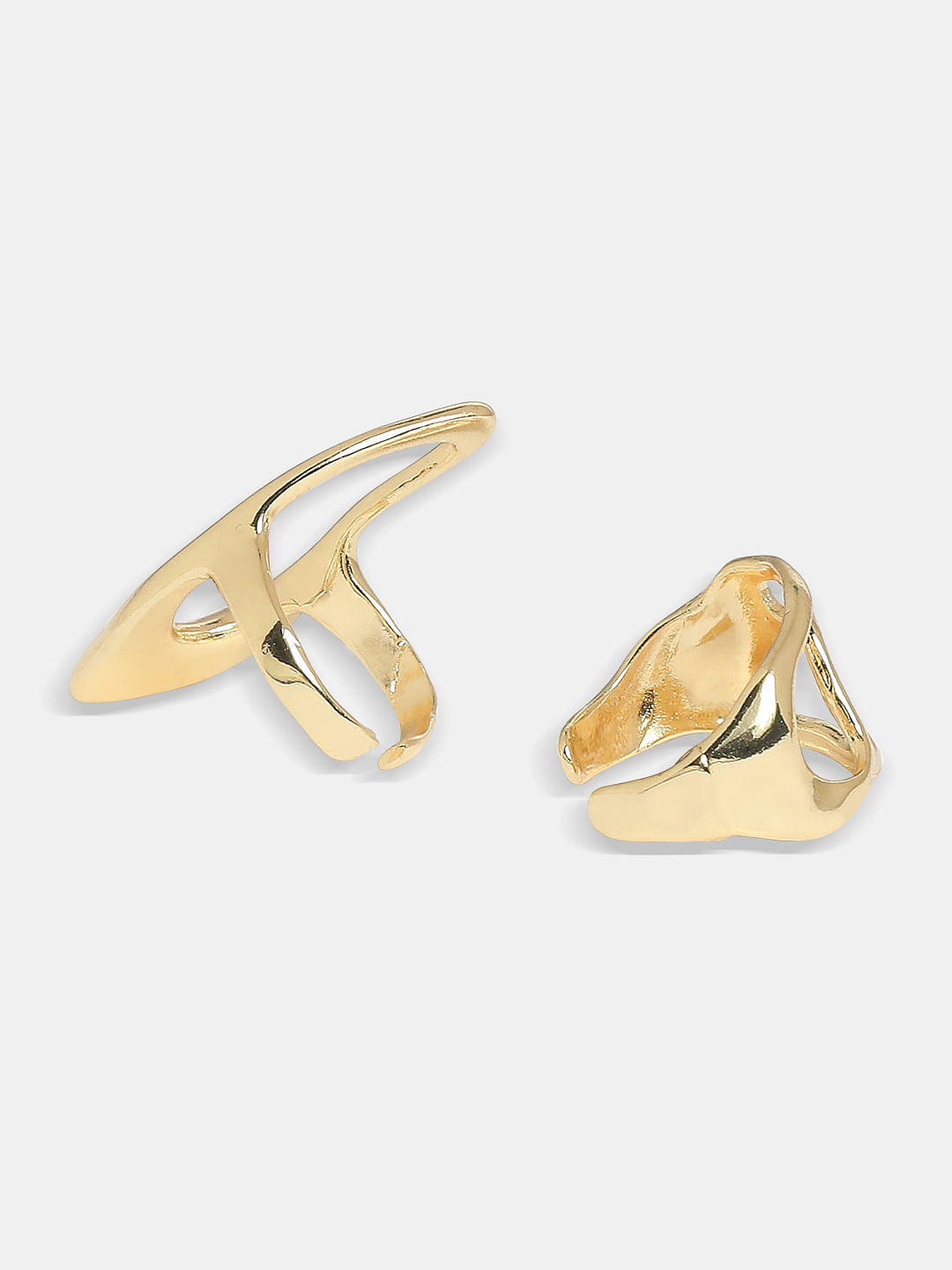 Golden Pack Of 2 Rings