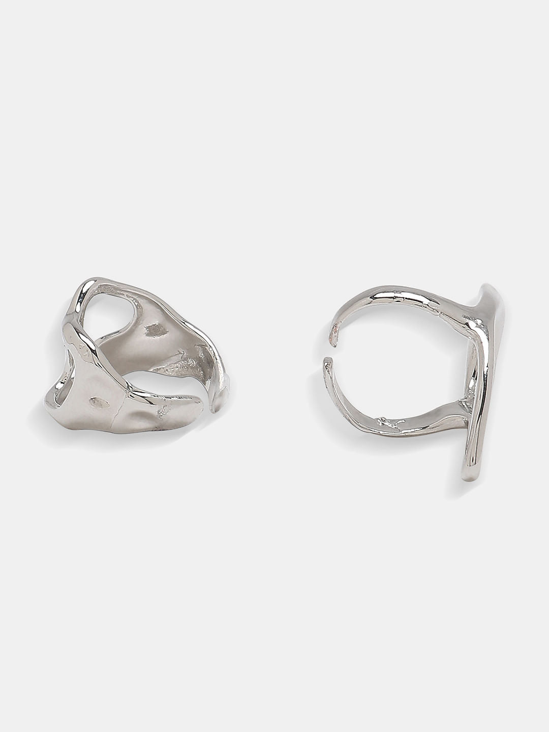 Silver Pack Of 2 Rings
