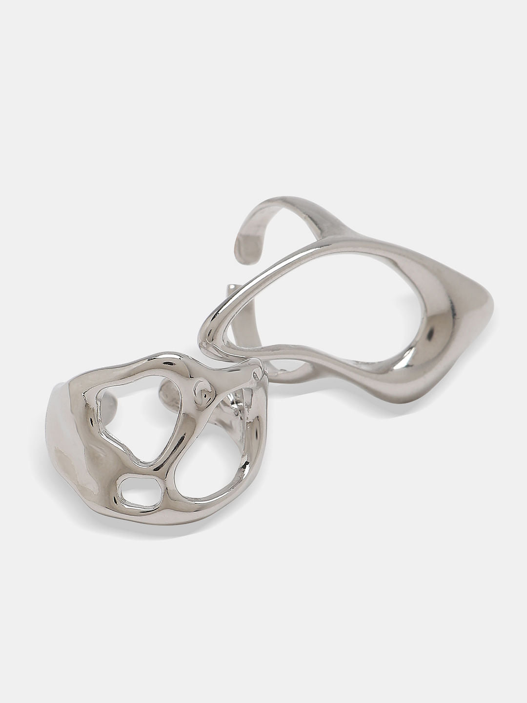 Silver Pack Of 2 Rings