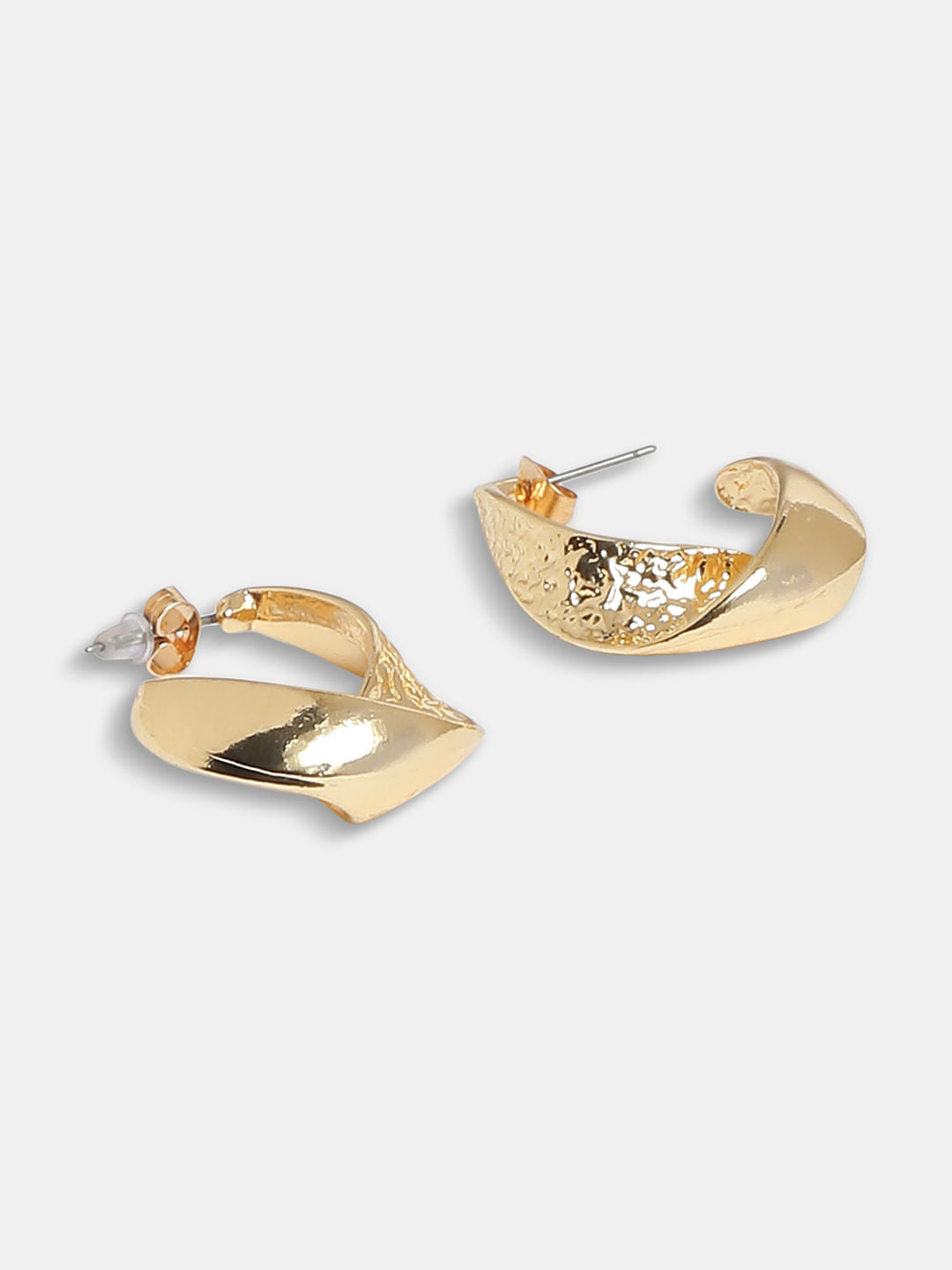 Golden Twisted Hoops