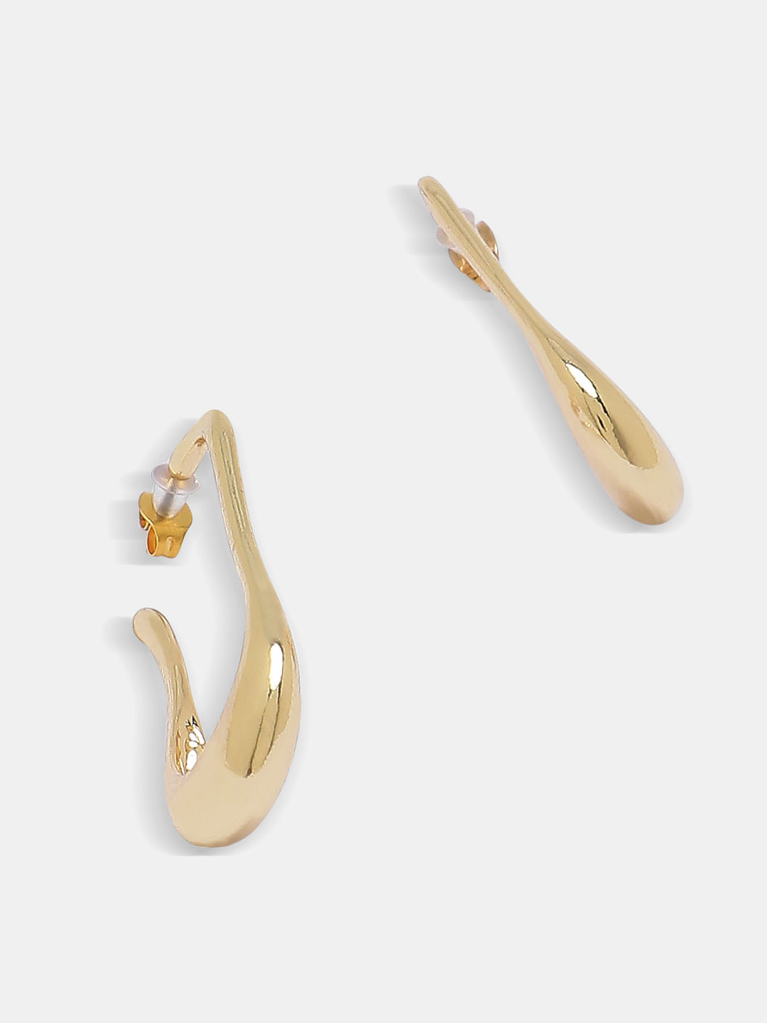 Golden Long Square Hoops