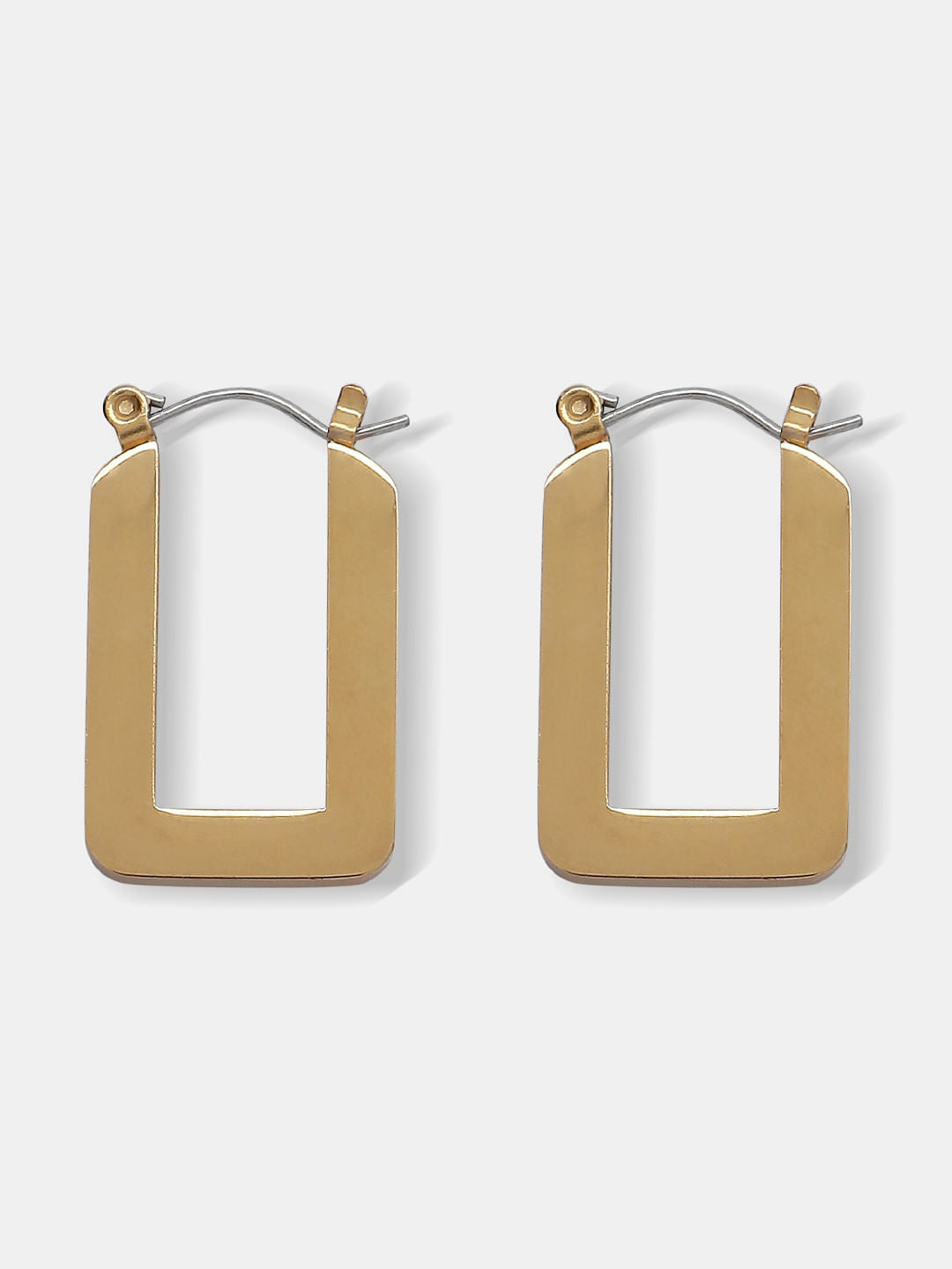 Gold Small Square Hoops