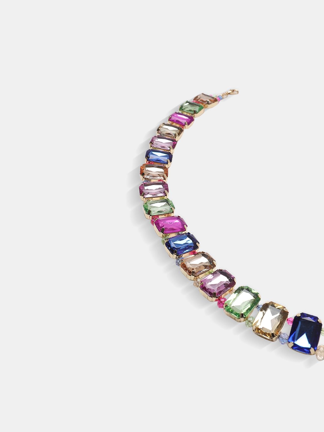 Multi-Colour Gemstone Choker Necklace