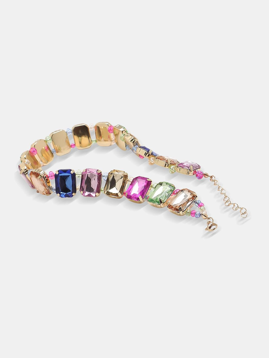 Multi-Colour Gemstone Choker Necklace