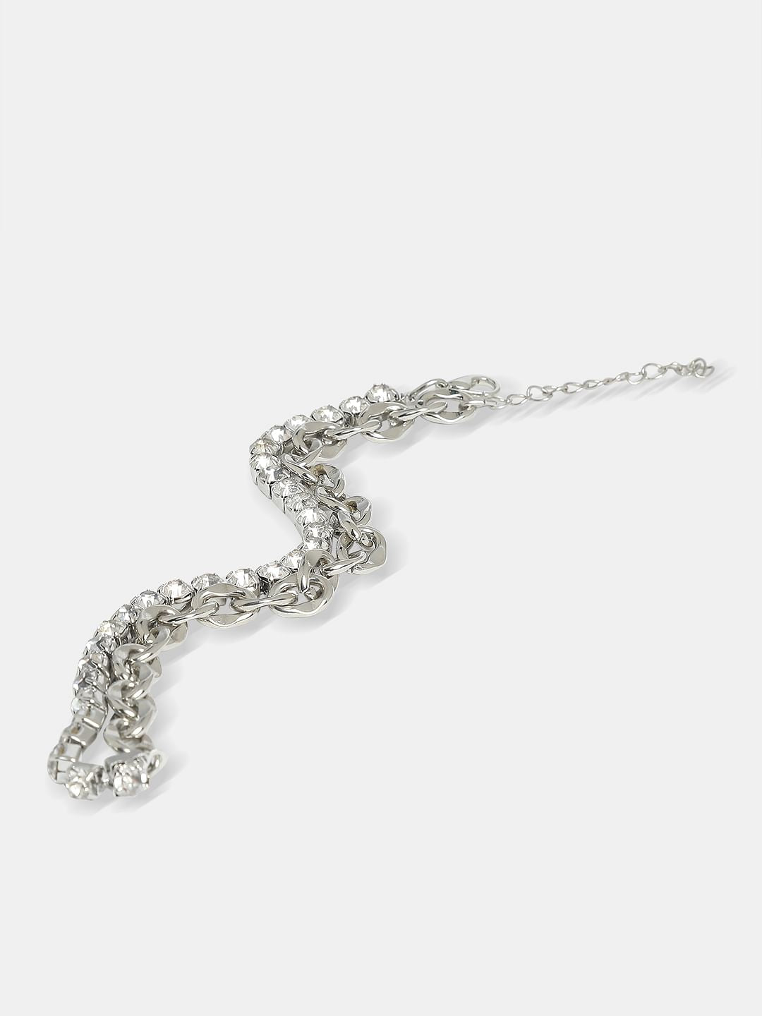 Silver Embellished Choker Necklace