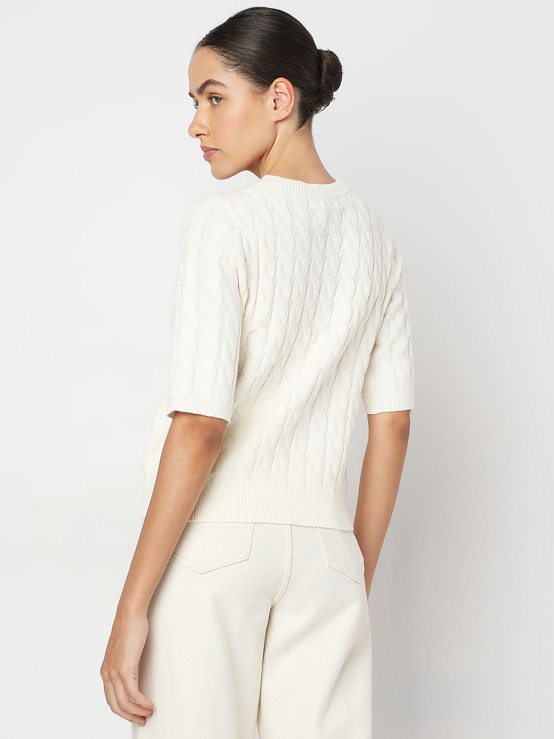 Ecru Recycled Polyester Pullover