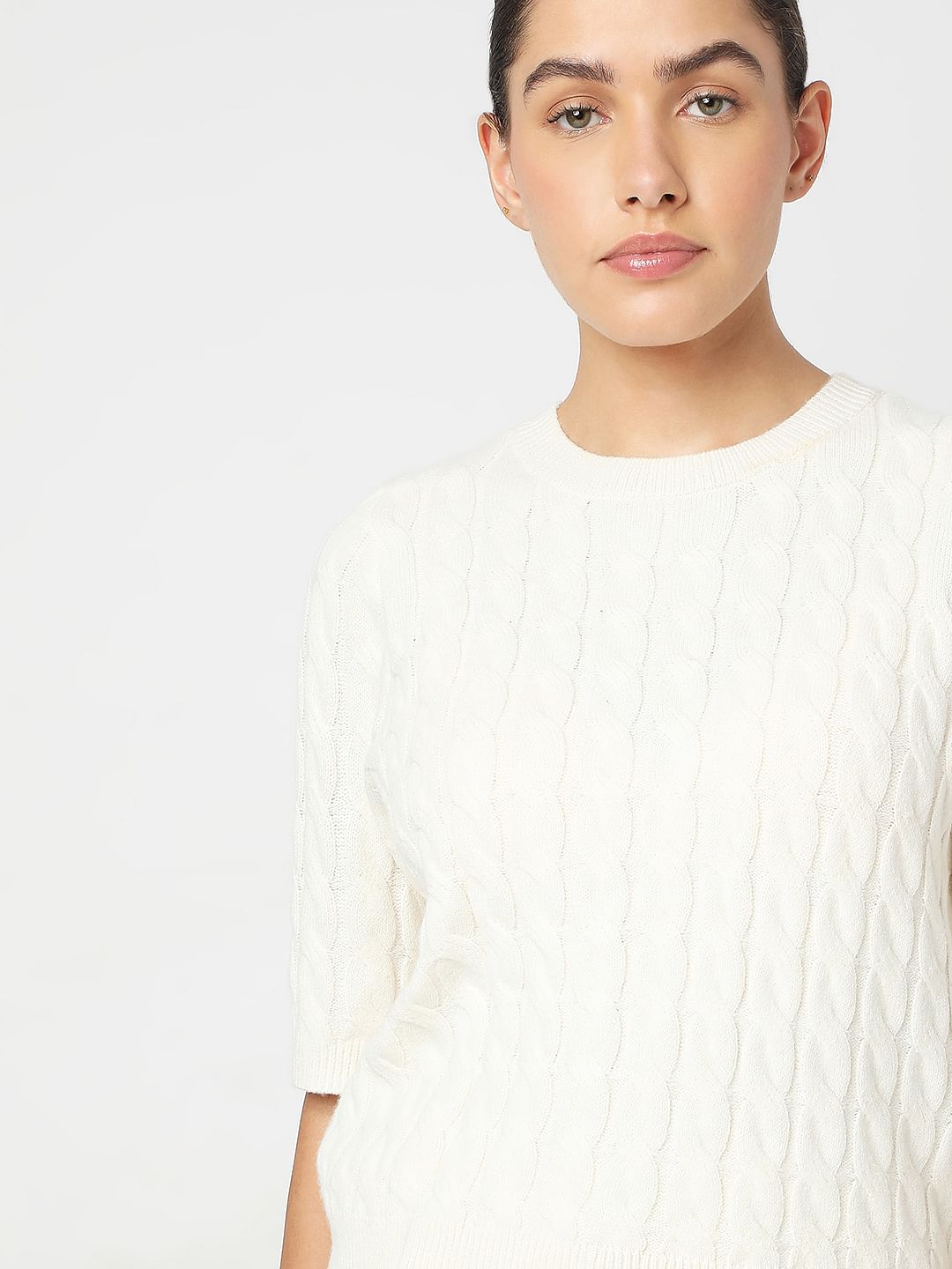 Ecru Recycled Polyester Pullover