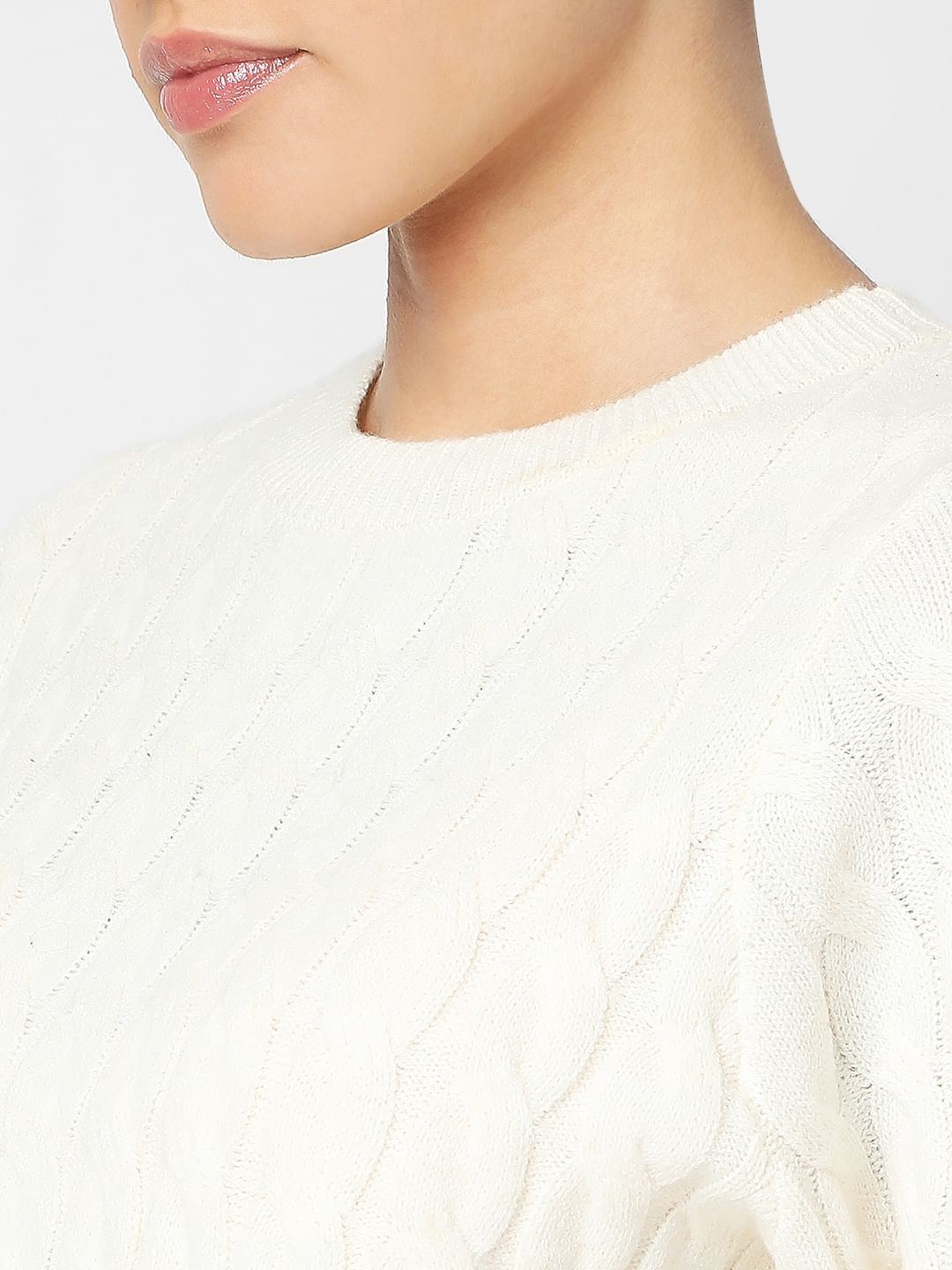Ecru Recycled Polyester Pullover