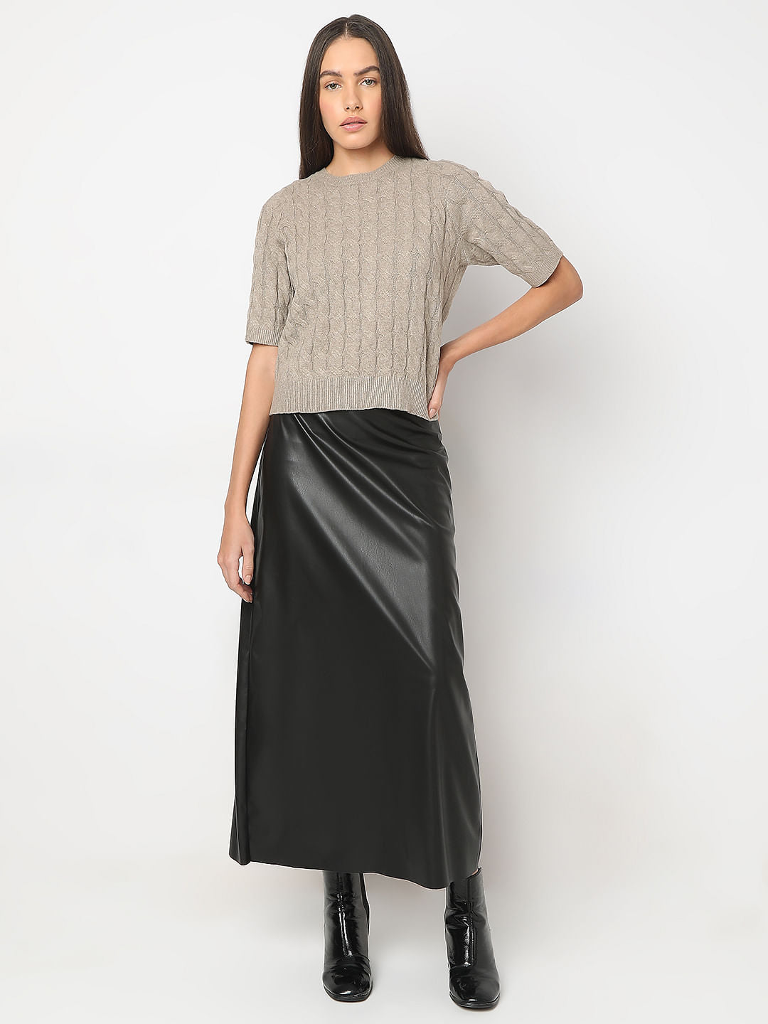 Beige Recycled Polyester Pullover