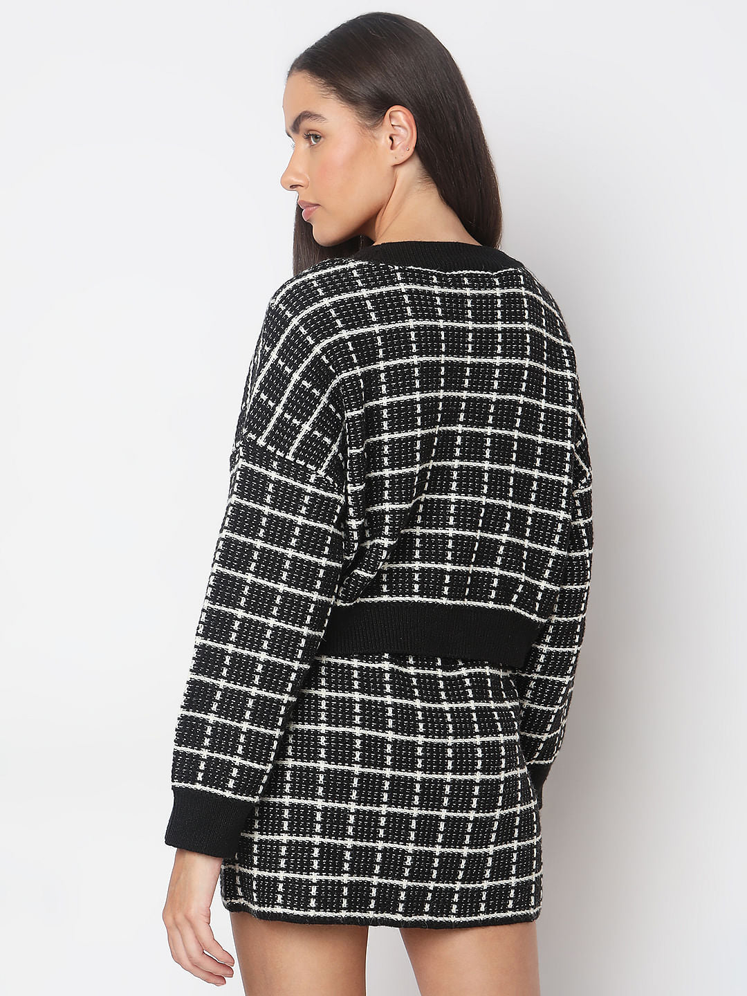 Black Jacquard Cardigan