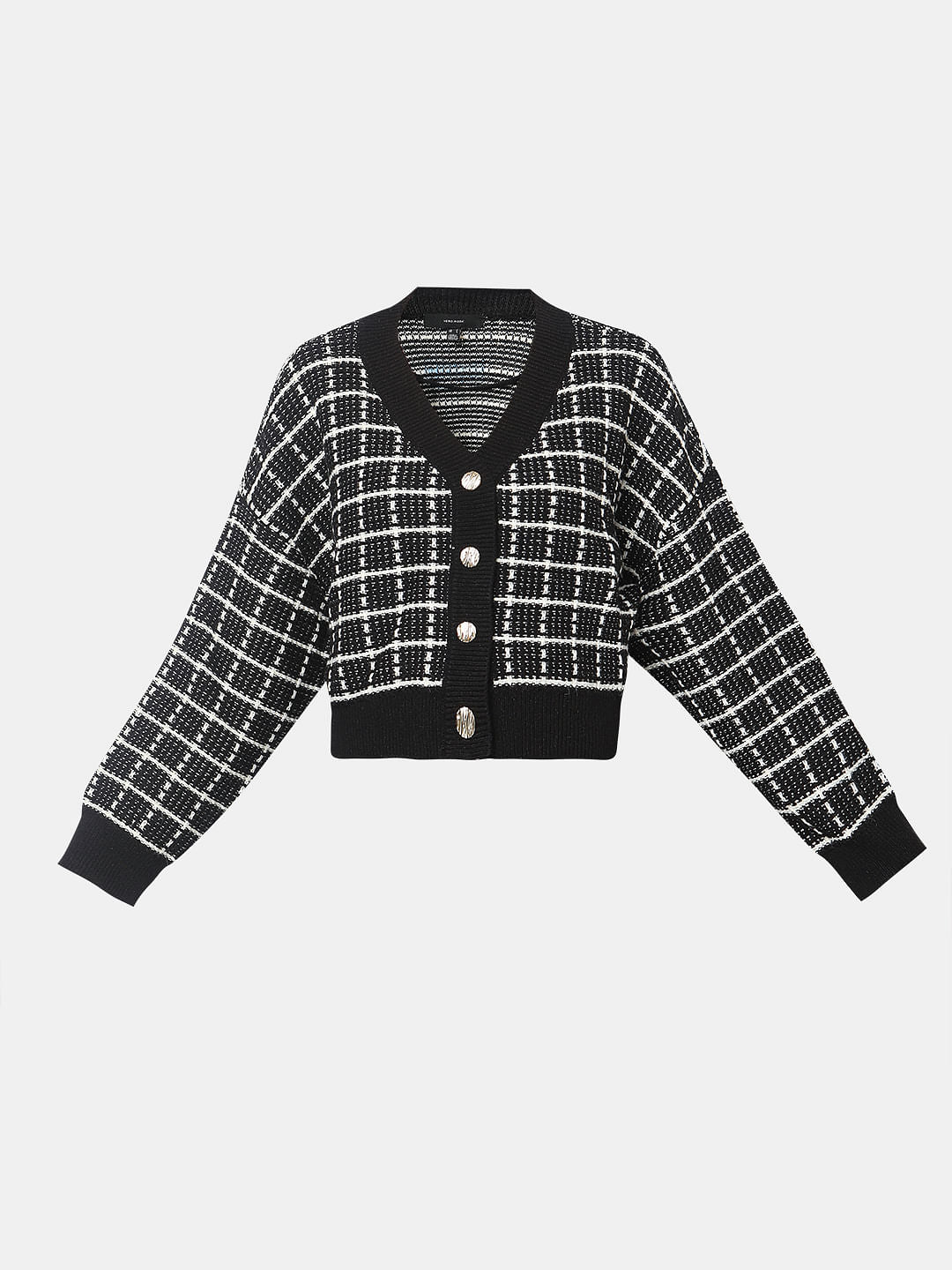 Black Jacquard Cardigan