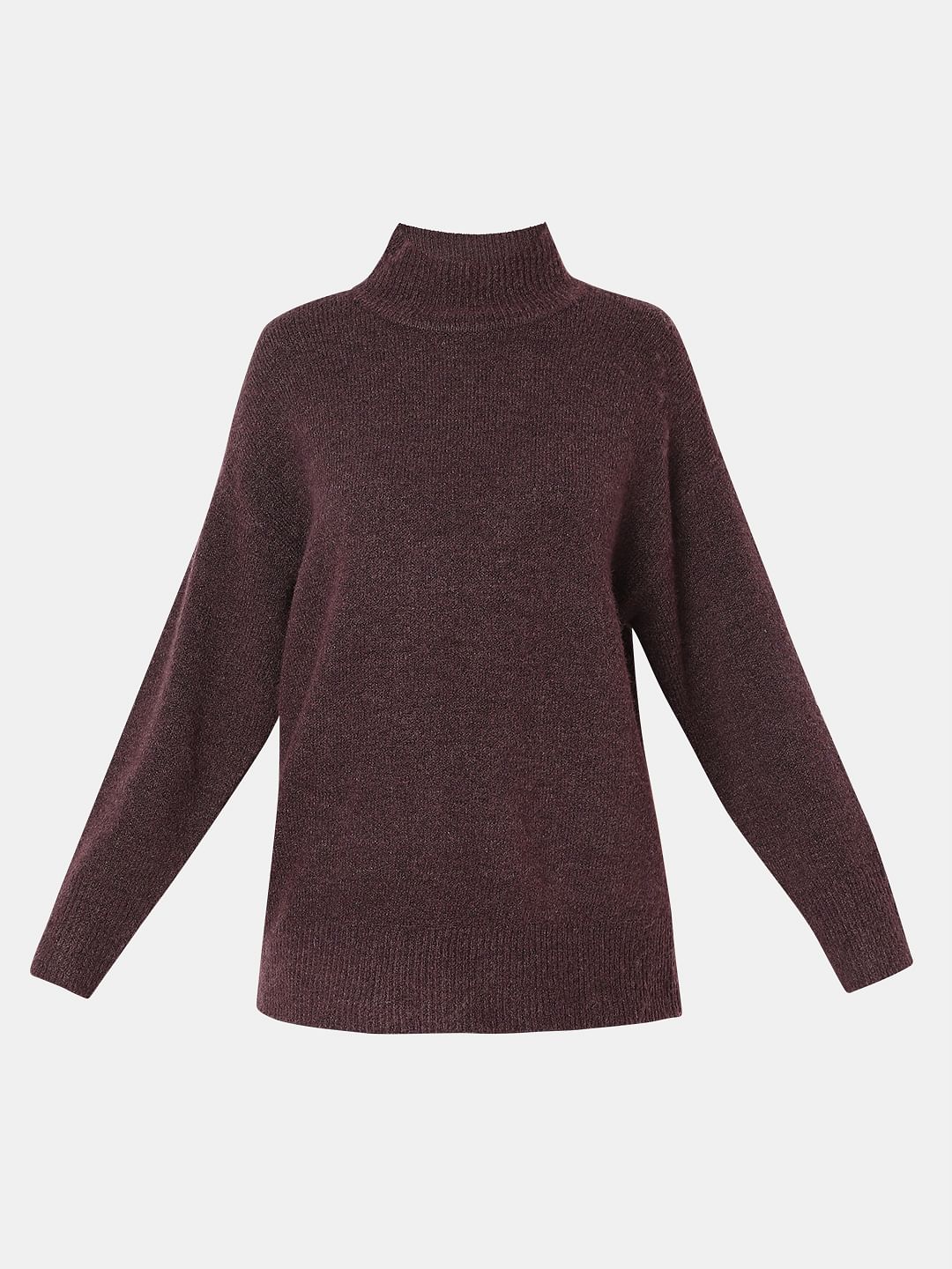 Purple High-Neck Pullover