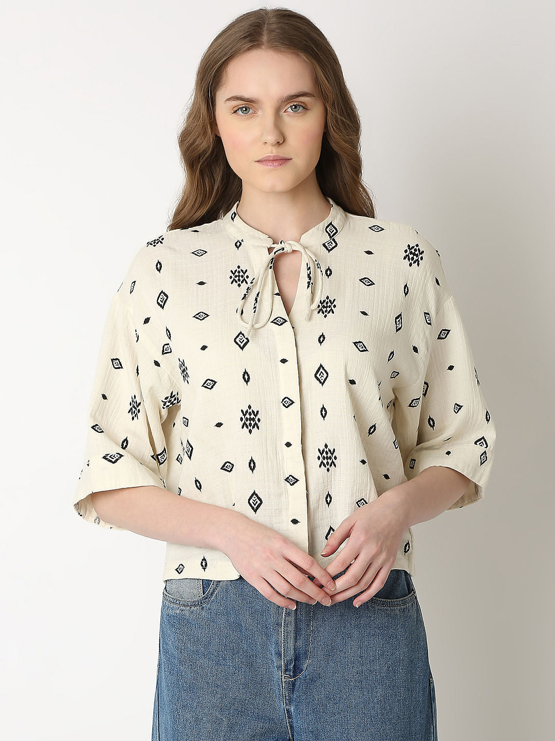 Off-White Printed Top