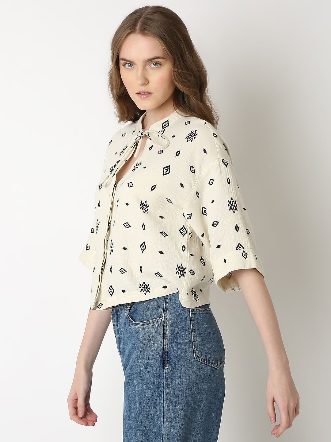 Off-White Printed Top