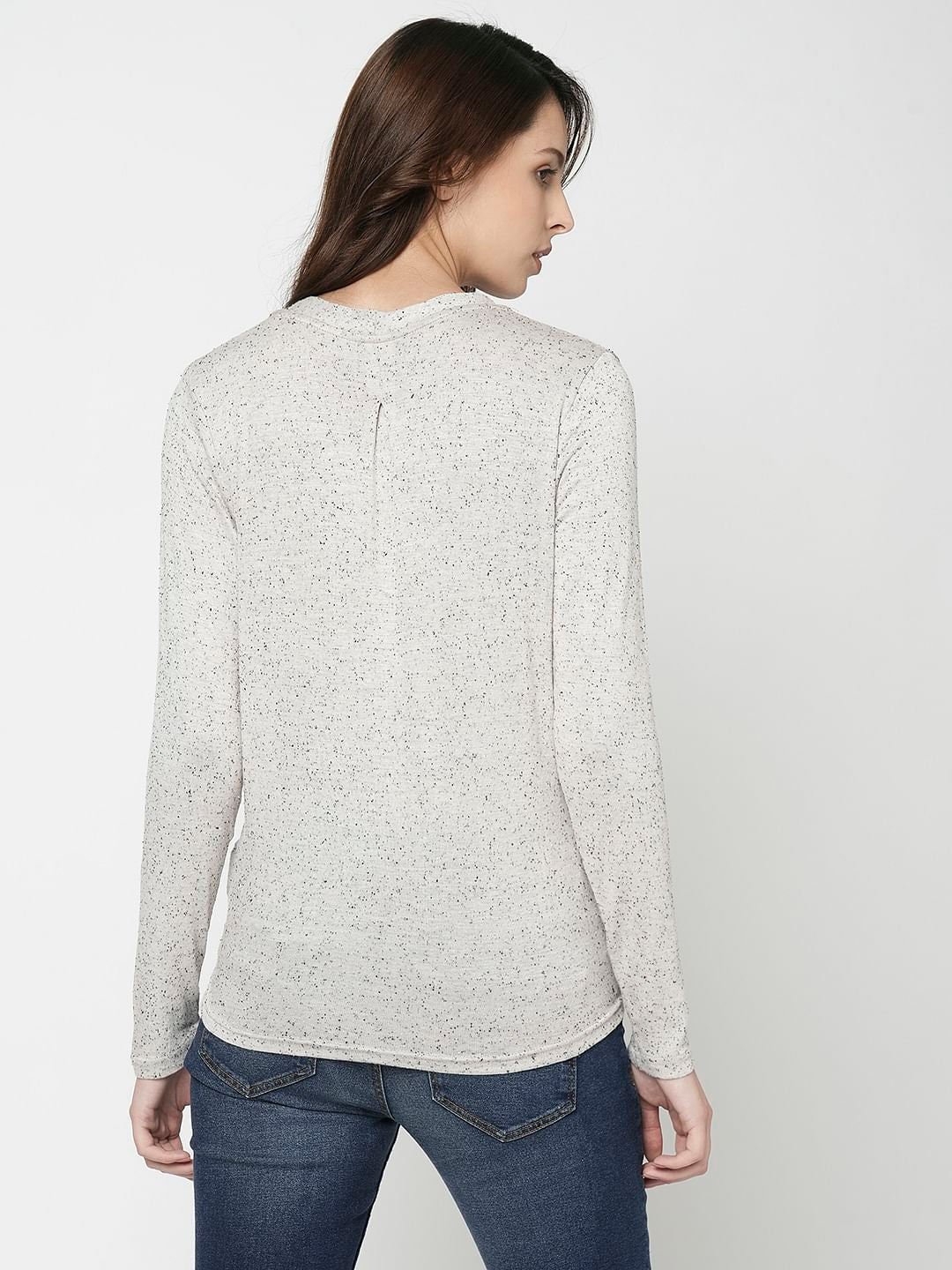 I.Scenery By Vero Moda White Printed Wrap Top