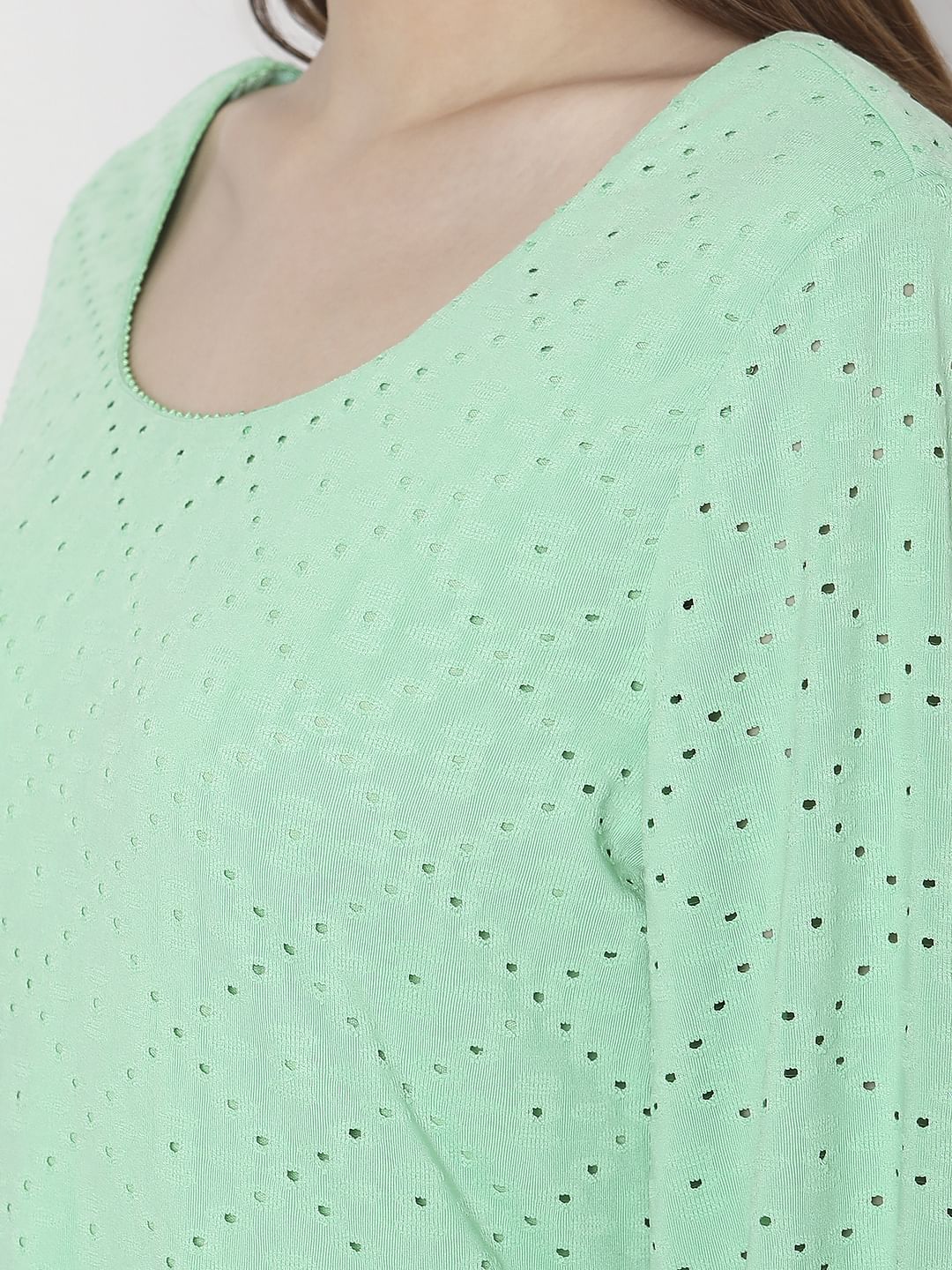 Light Green Knitted Shift Dress
