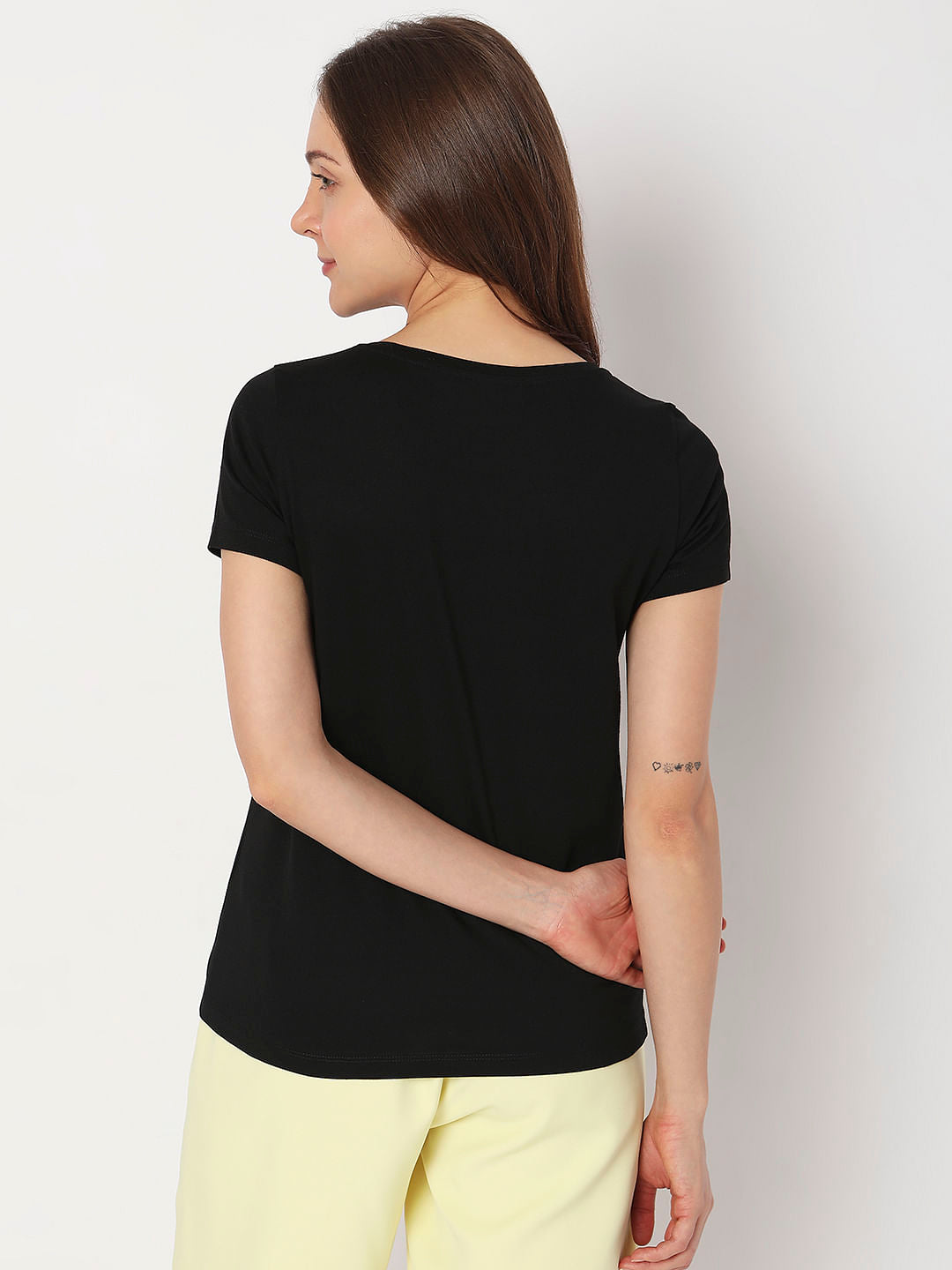 Black Foil Print T-Shirt