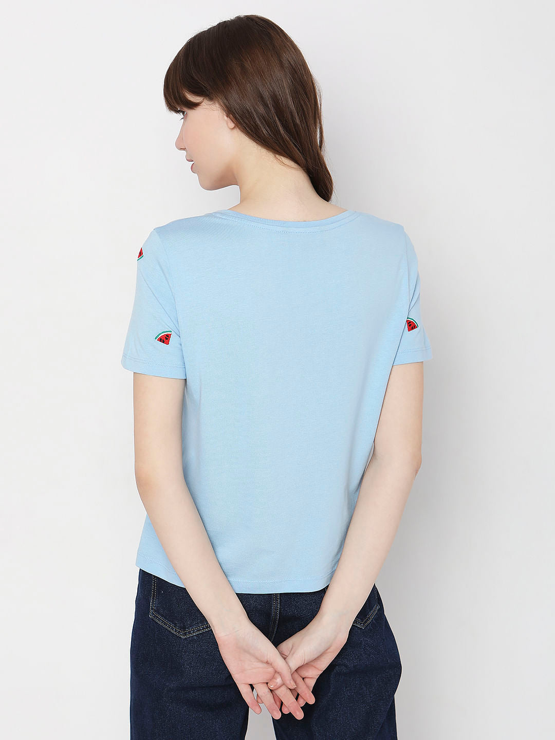 Blue Watermelon Print T-Shirt