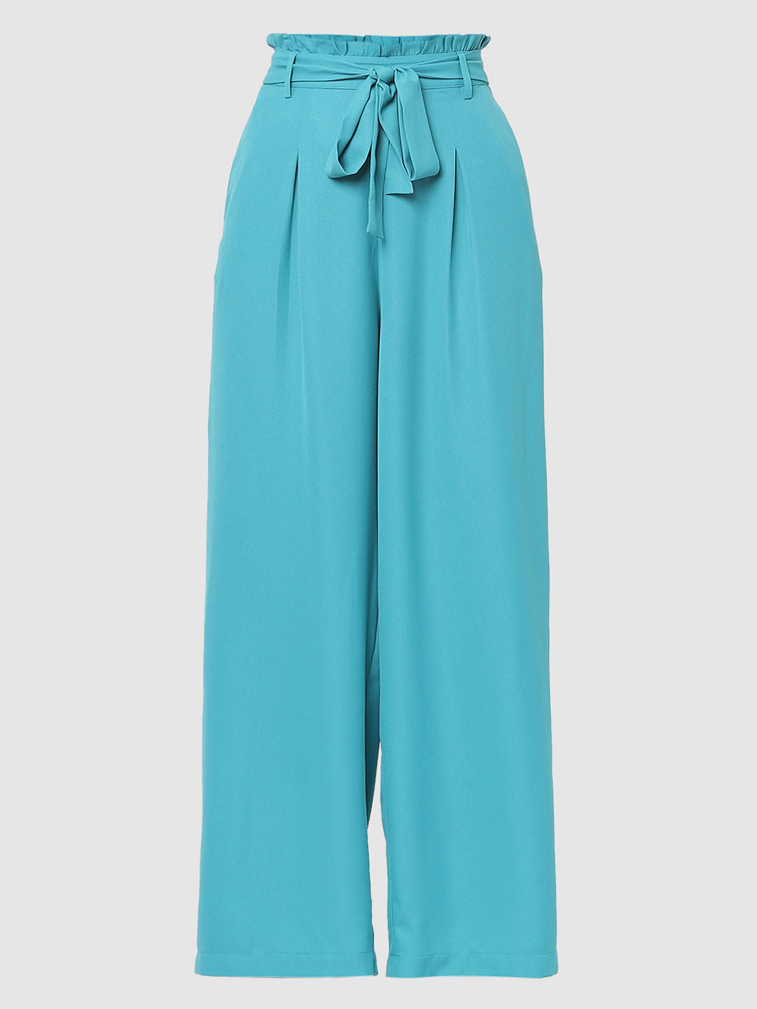 Blue Mid Rise Pants