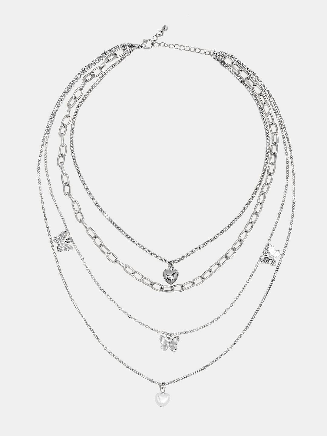 Silver Multi-Layered Necklace