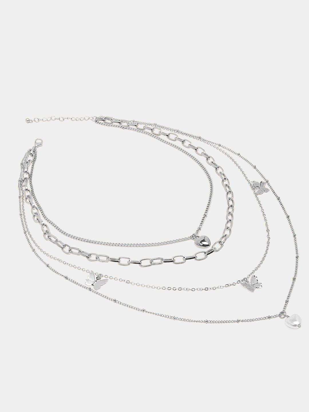 Silver Multi-Layered Necklace