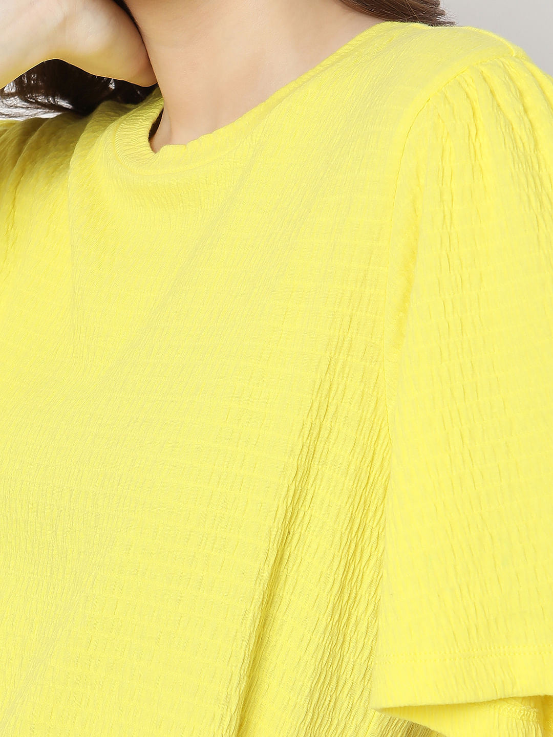 Yellow Textured Top