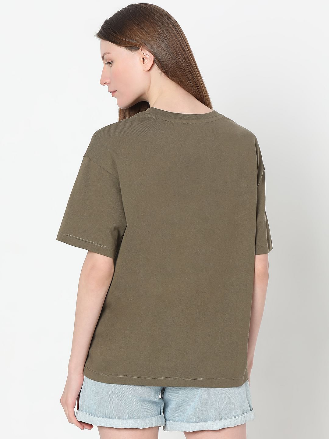 Olive Graphic Print T-Shirt