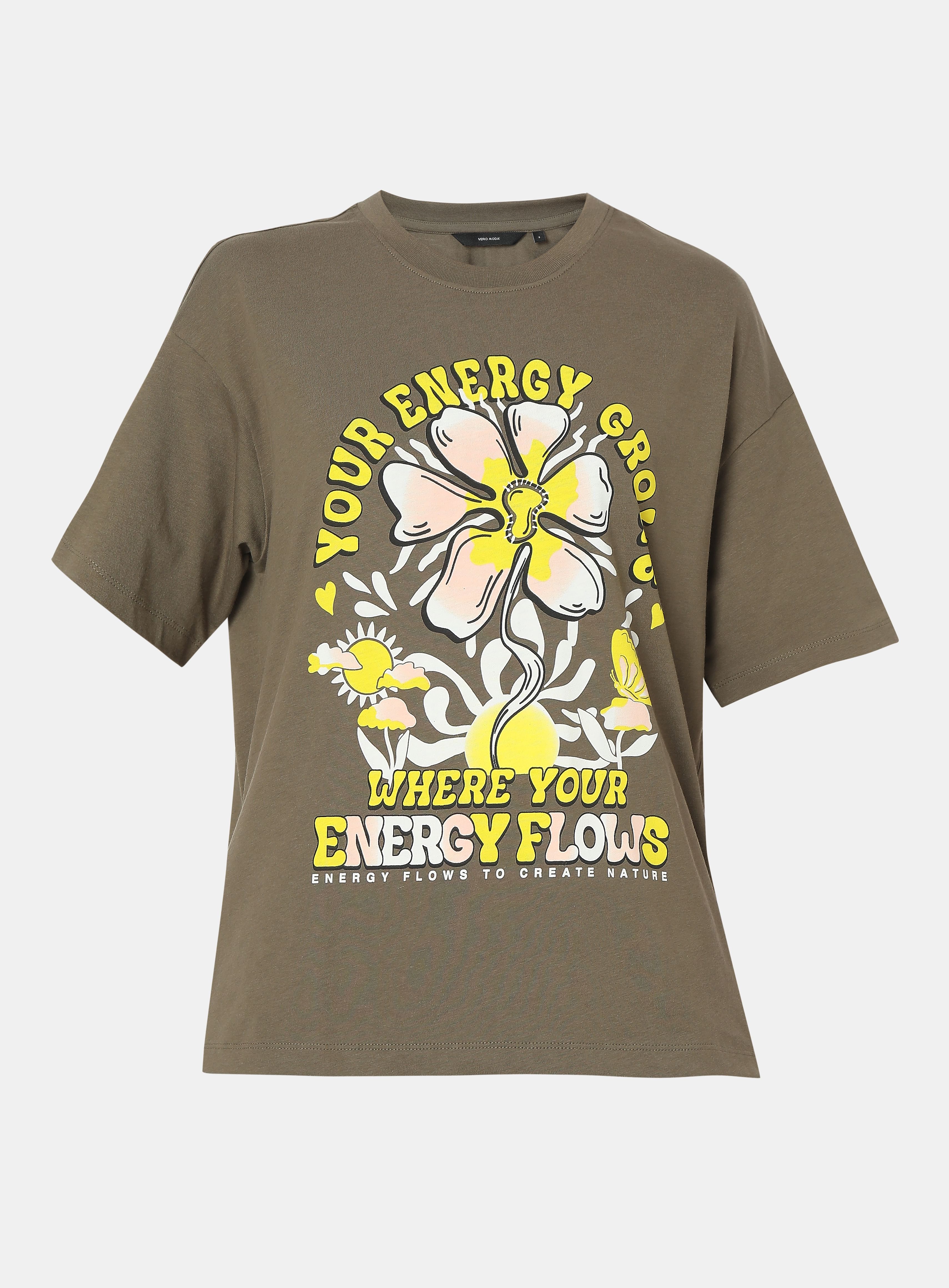 Olive Graphic Print T-Shirt