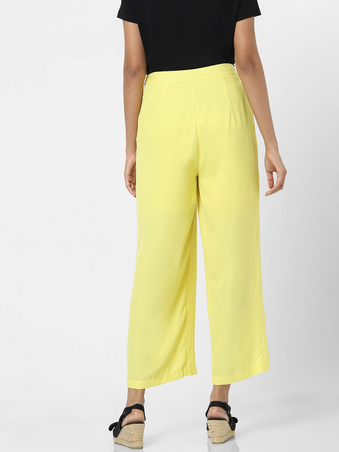Light Yellow Tie Up Pants