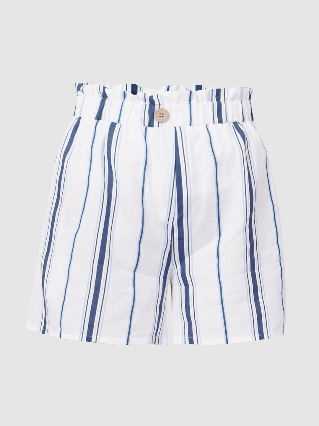 White Striped Shorts
