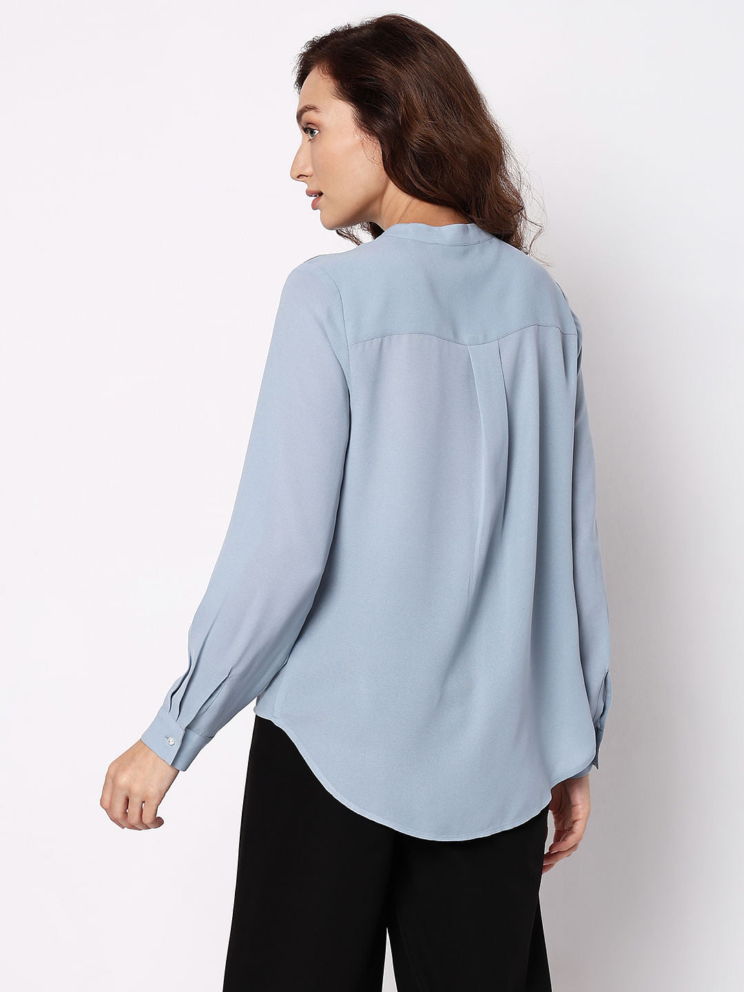 Blue Contrast Tipping Top