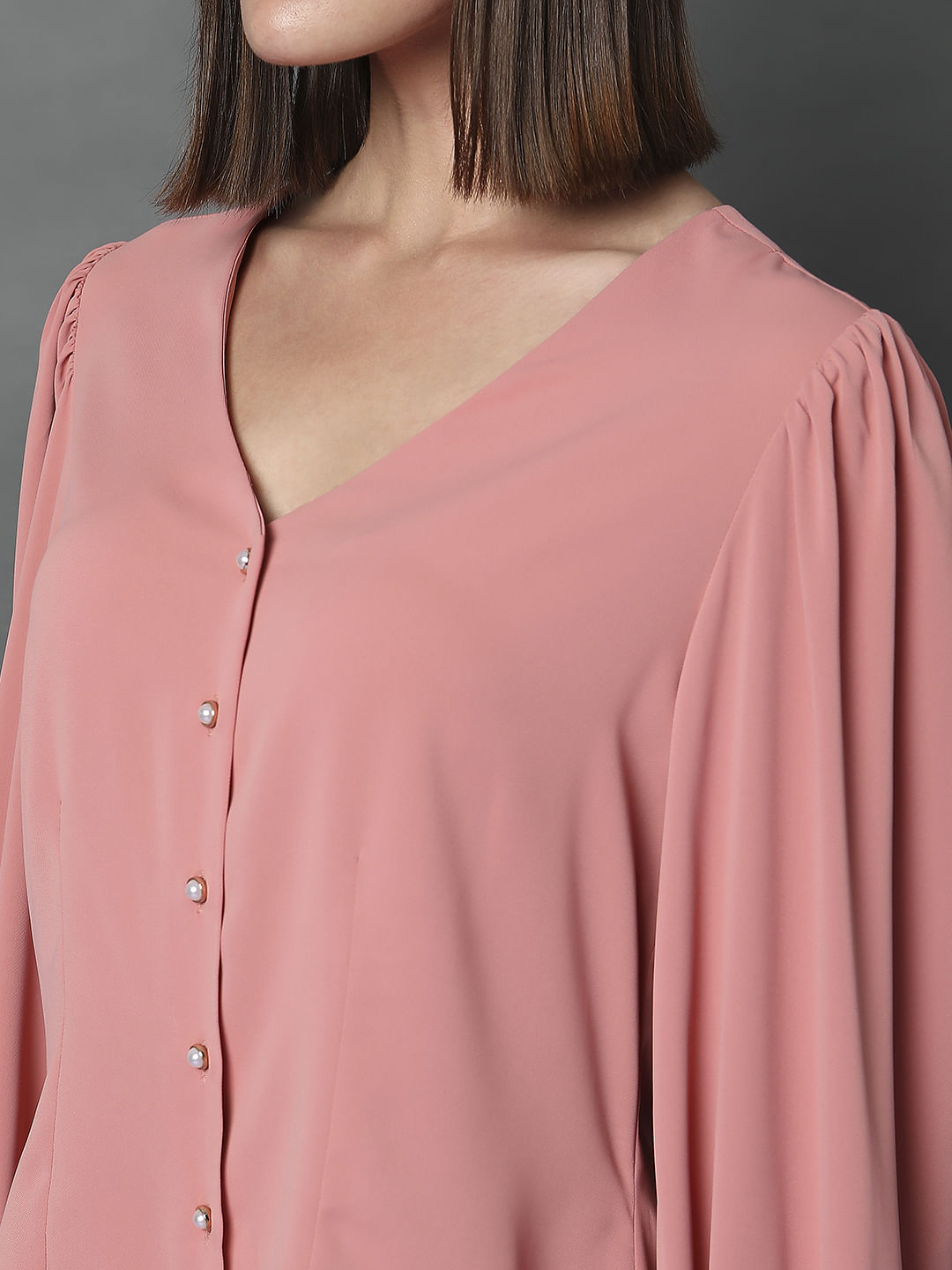Pink V-Neck Top