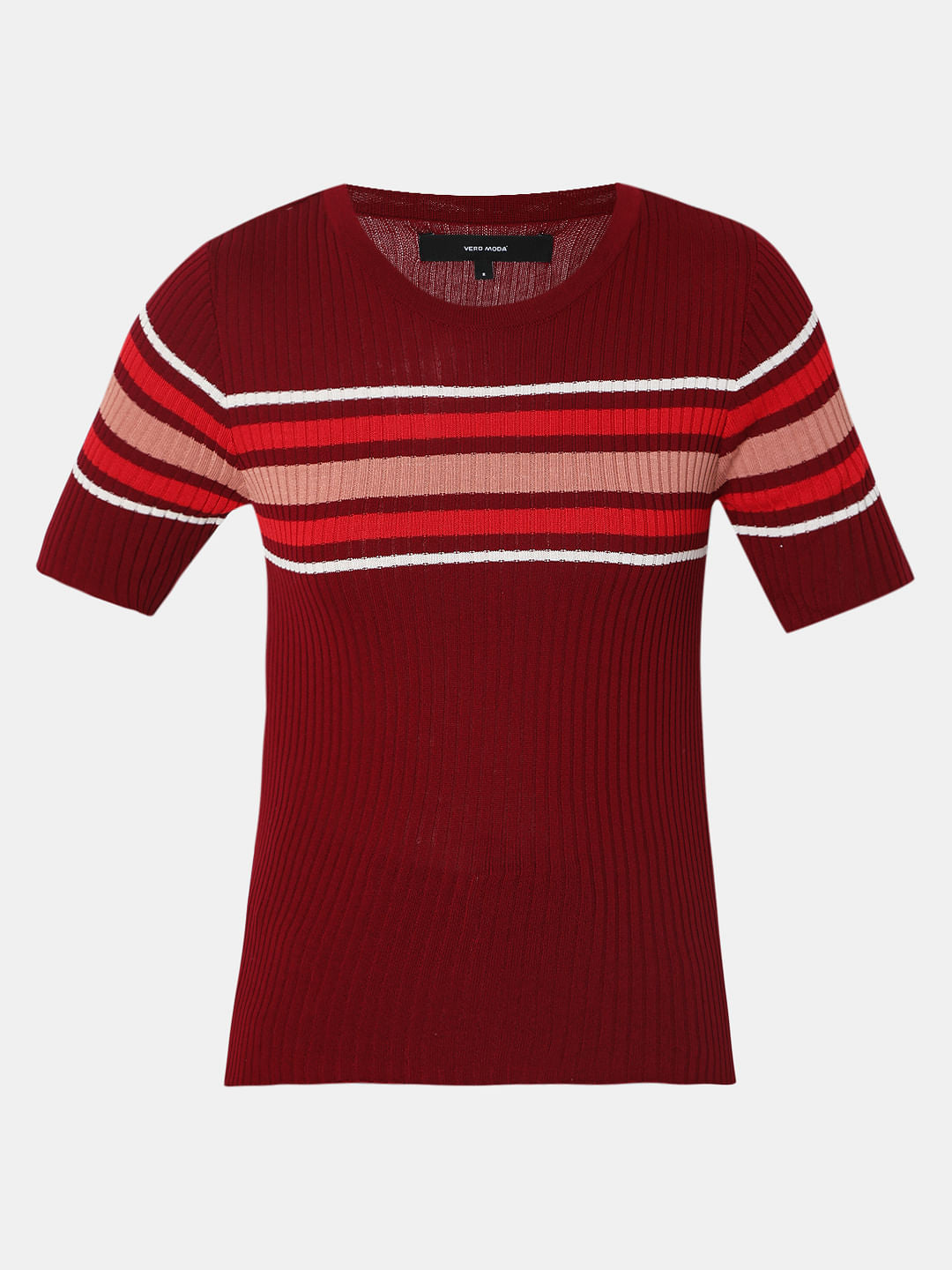 Red Ribbed Top