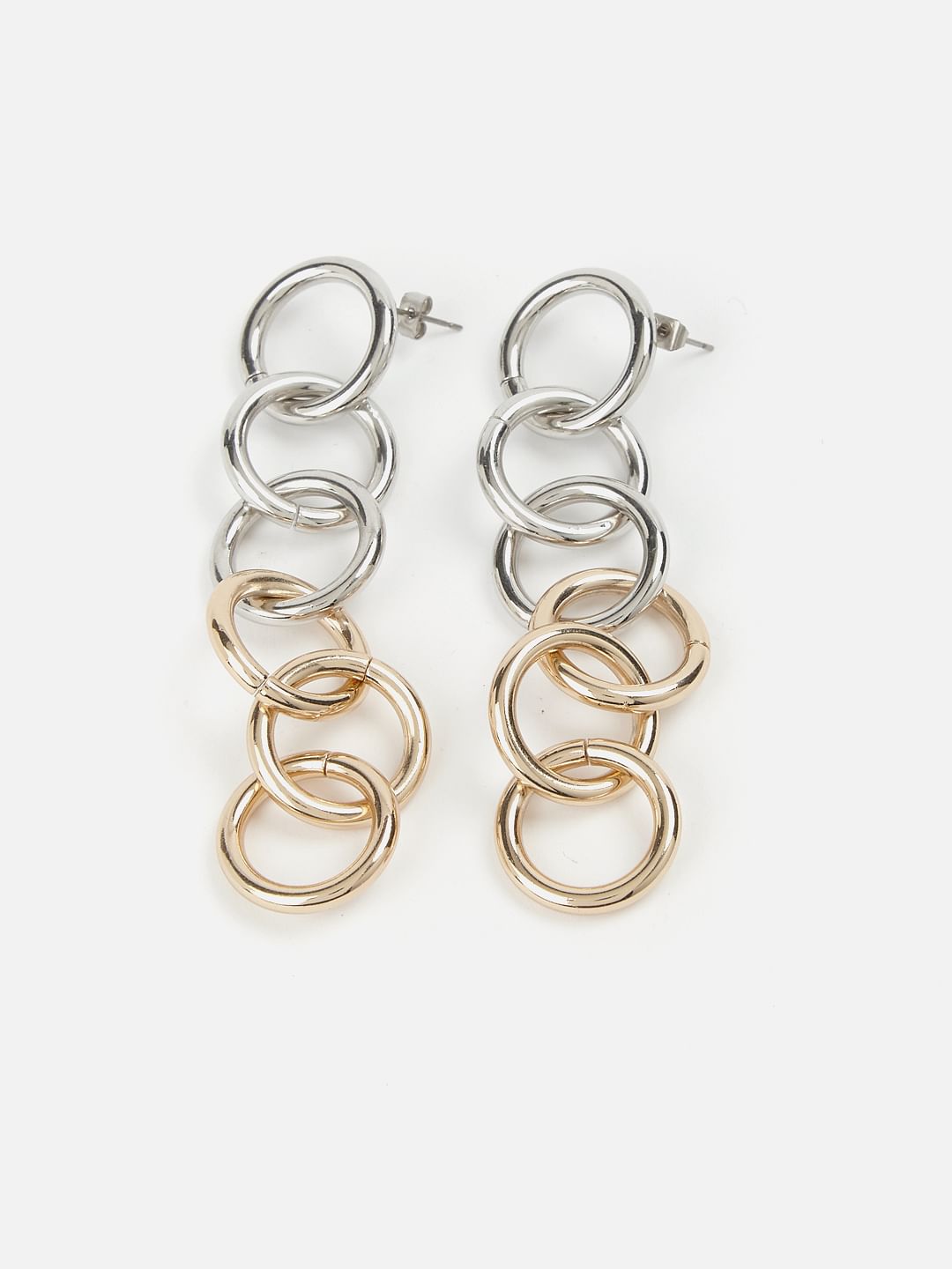Gold & Silver Chain Earrings
