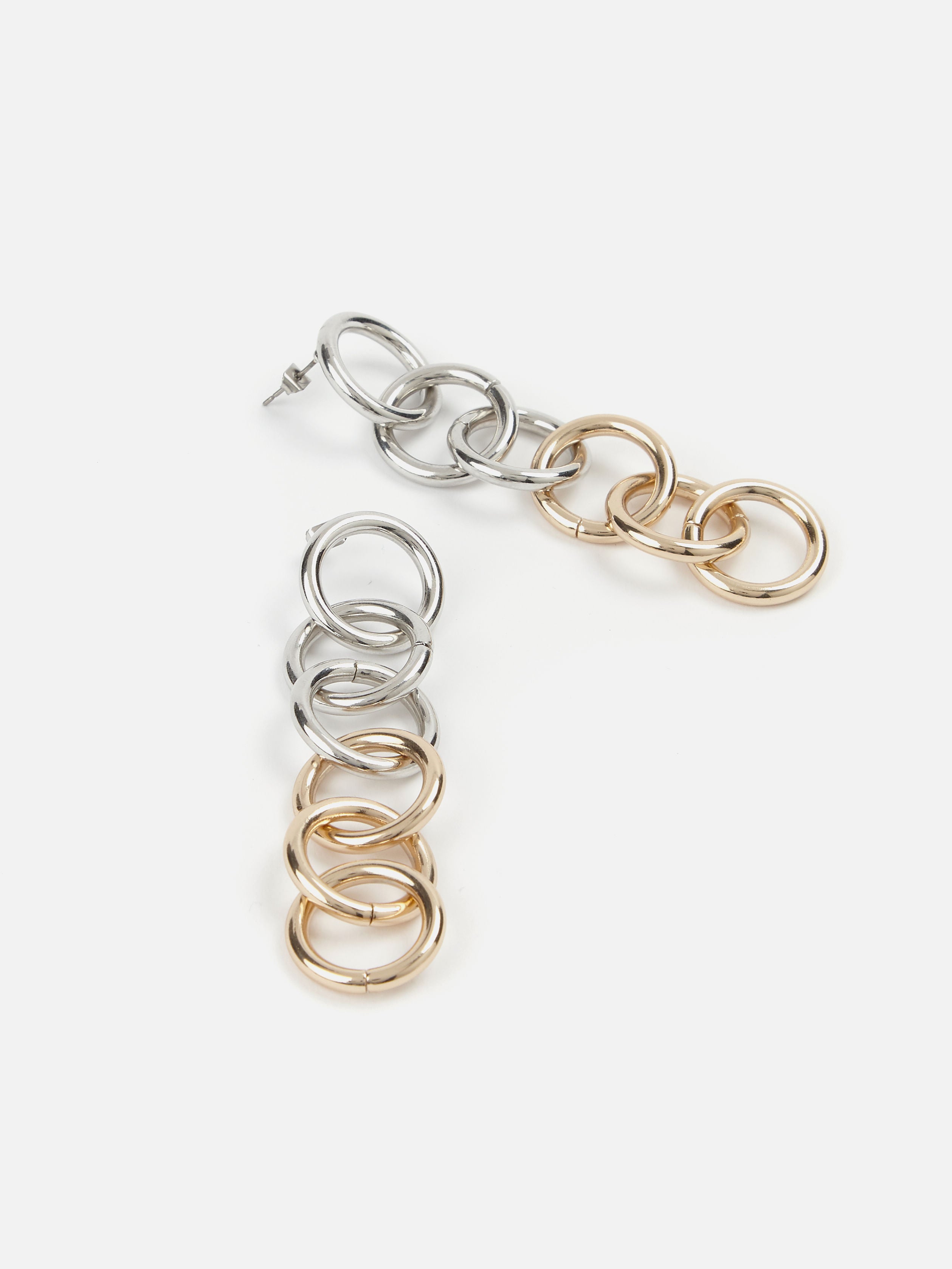 Gold & Silver Chain Earrings