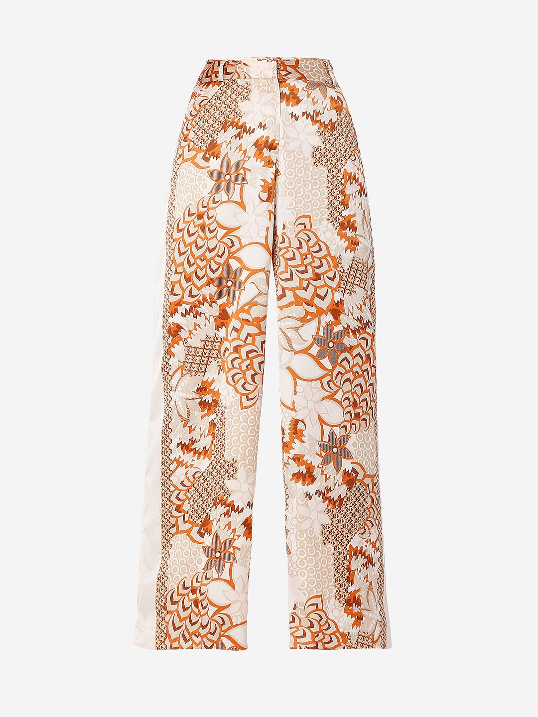 Light Pink High Rise Printed Co-Ord Pants
