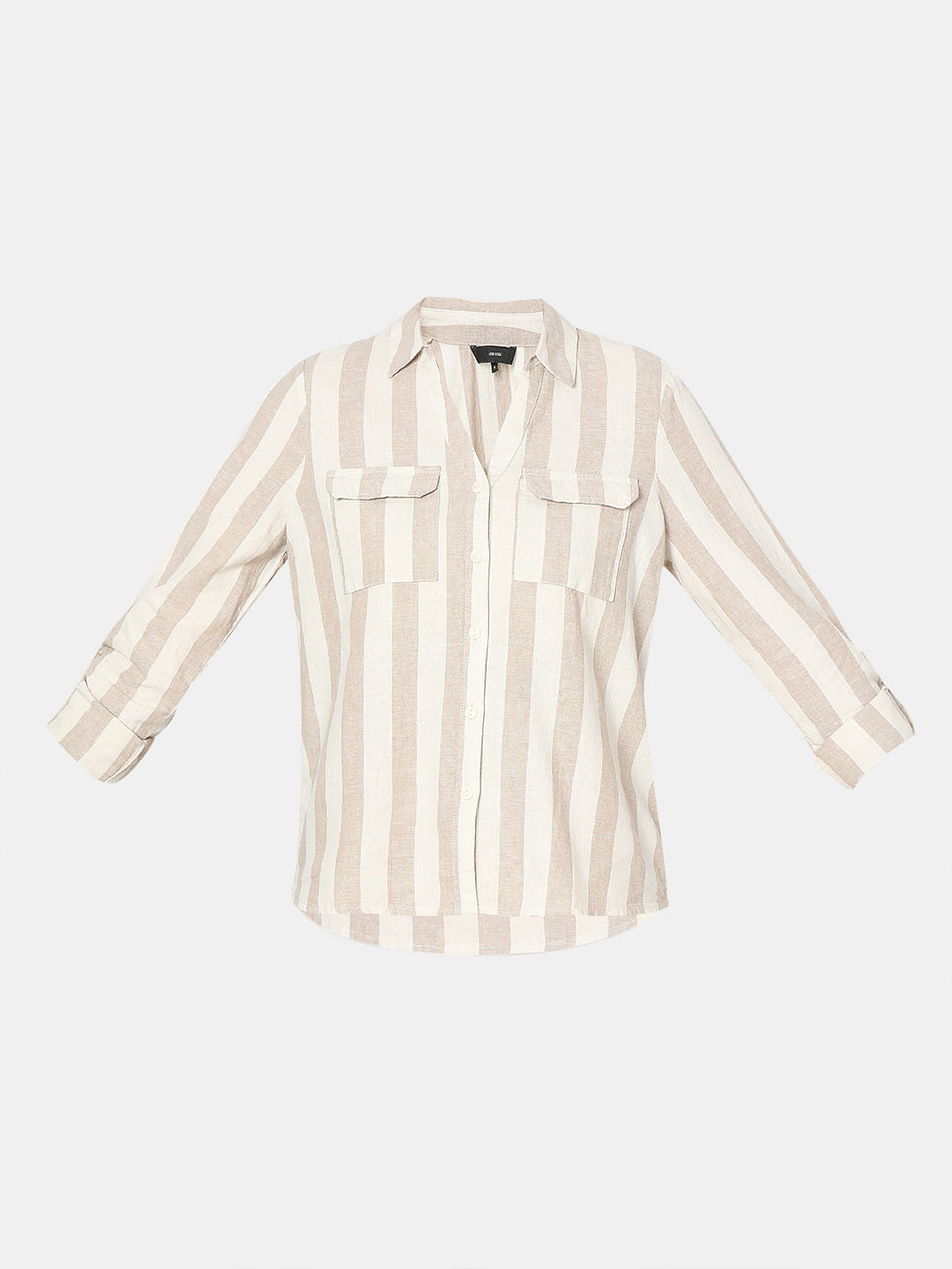 Beige Striped Shirt