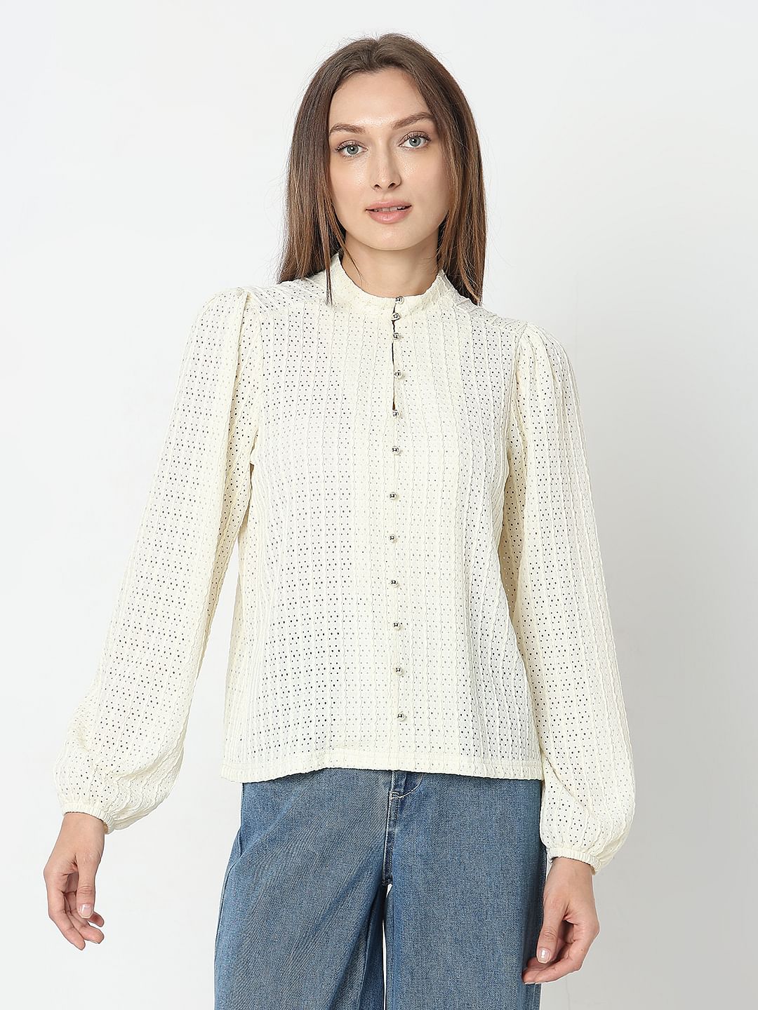 Off-White Lace Top