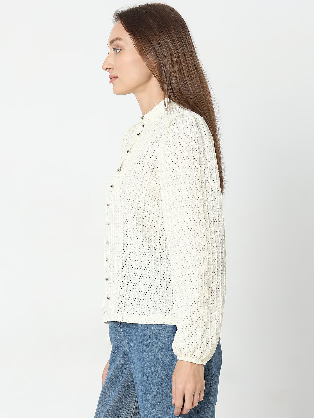 Off-White Lace Top