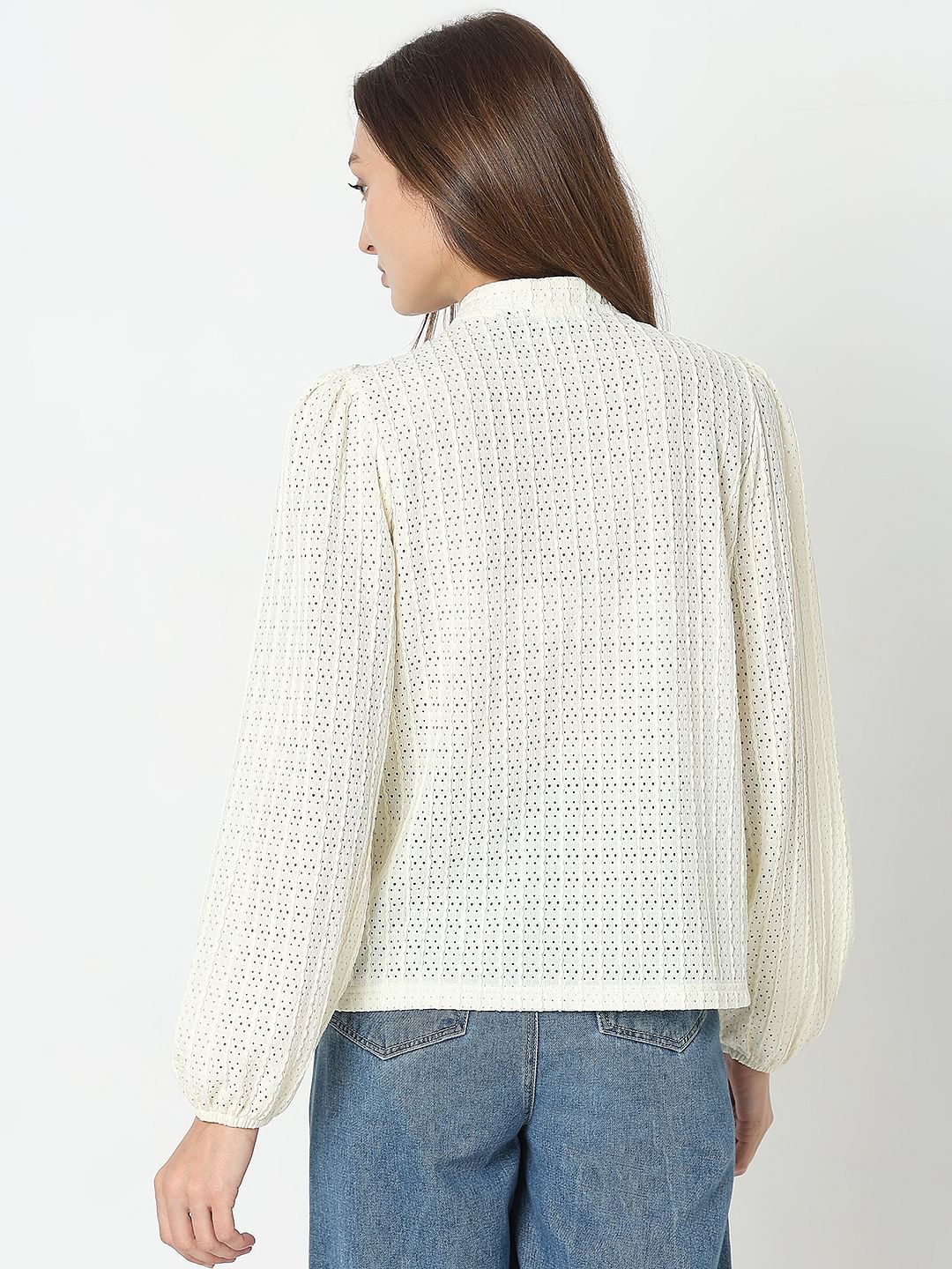 Off-White Lace Top