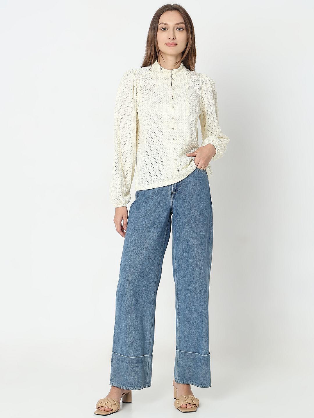 Off-White Lace Top
