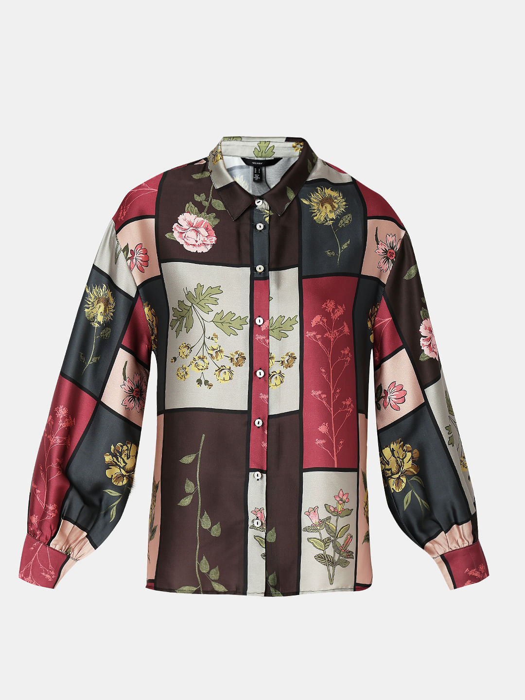 Green Large Floral Print Shirt