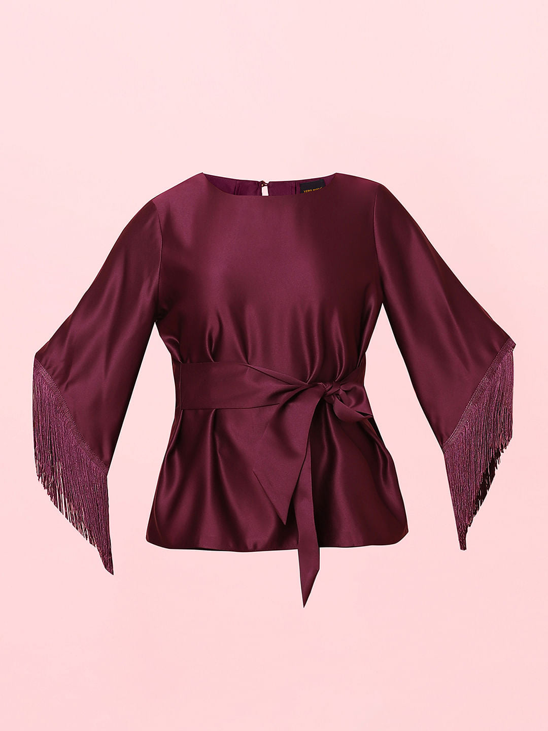 Marquee Dark Purple Fringe Detail Top